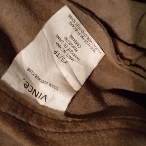 Vince Authentic Leather top PREOWNED ! - Picture 3 of 5